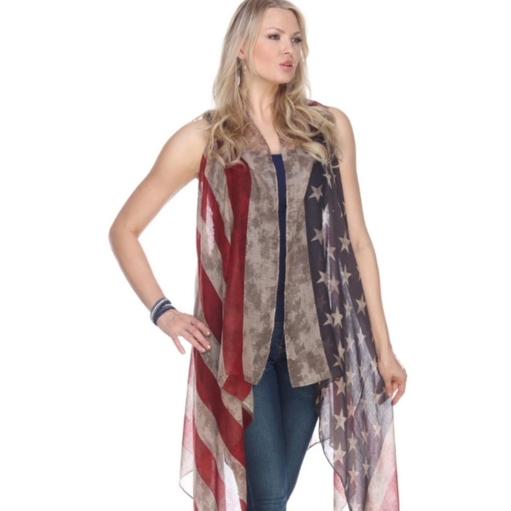 *Sold Out* Distressed Stars and Stripes Vest